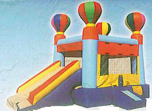 13'x13' Combo Bounce House w/6' Slide BALLOON TOP